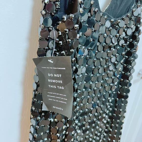 Retrofête Airalyse Black Embellished Sequin Dress NWT M - Picture 7 of 8